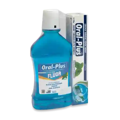 Oral-Plus Kit Crema Dental + Enjuague Fluor